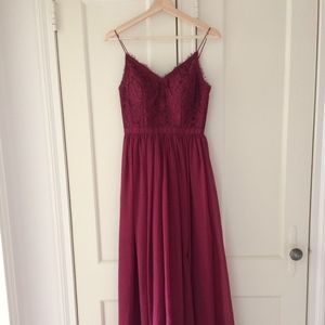 Crimson Prom/Bridesmaid Dress w/Pockets